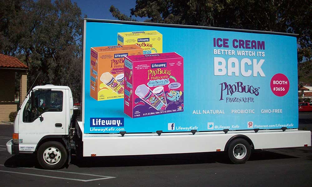 Client Mobile Billboards - Lifeway Foods - Anaheim Convention Center