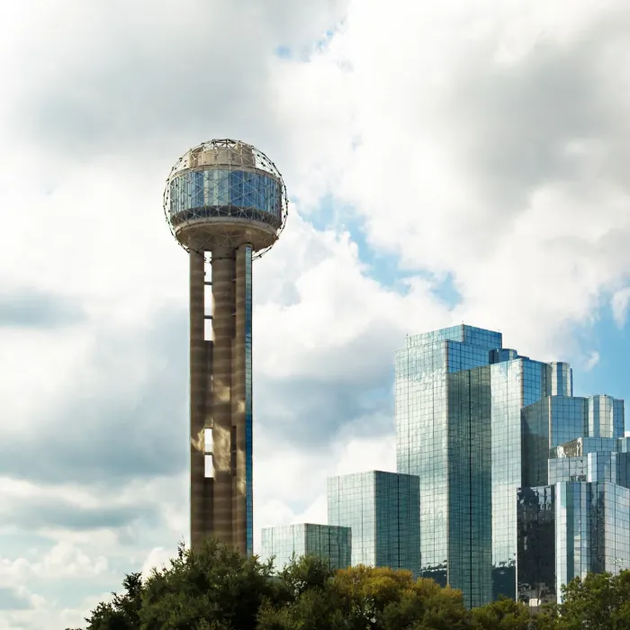 Reunion Tower in downtown Dallas